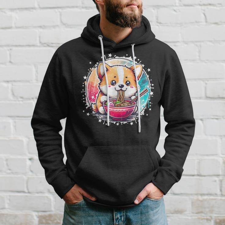 Corgi Dog Ramen Noodles Anime Cute Kawaii Manga Corgi Dog Kapuzenpullover Geschenke für Ihn