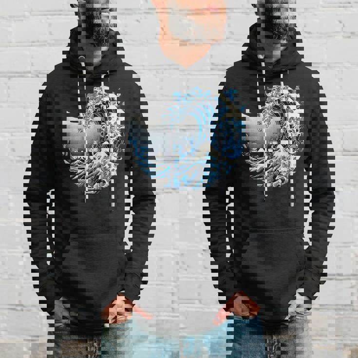 Cute Wave Of Blue Cats Blue Cats Wave Hoodie Gifts for Him