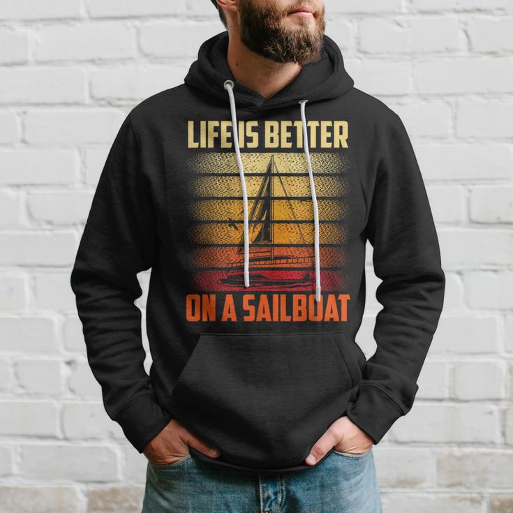 Das Leben Ist Besser Auf Einem Sailboat Kapuzenpullover Geschenke für Ihn