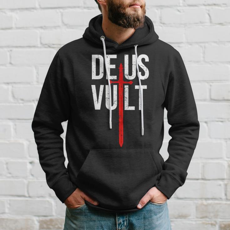 Deusult I Gott Will Es Iintage Crusader Kapuzenpullover Geschenke für Ihn