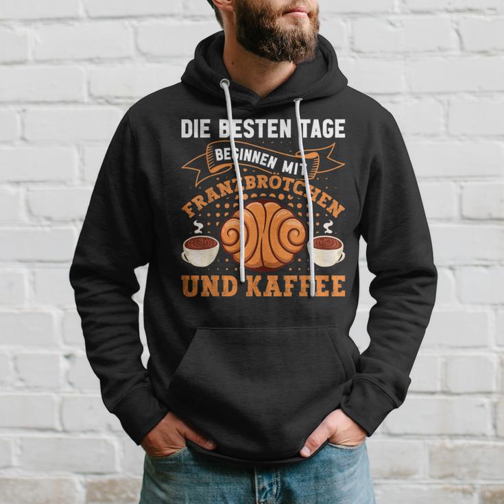 Die Besten Tagen Beginnen Mit Franzbrötchen & Kaffee Hamburg Kapuzenpullover Geschenke für Ihn