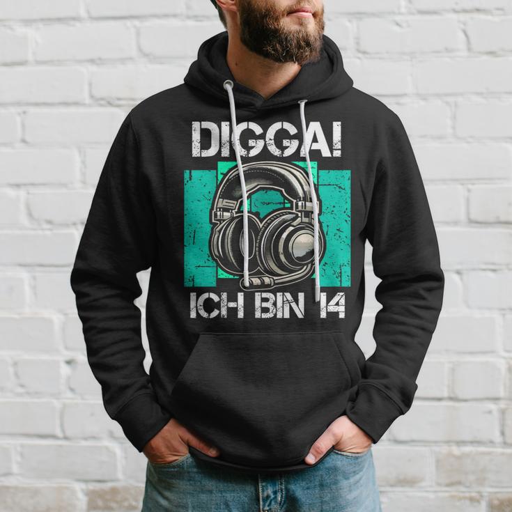 With Digga Ich Bin 14 Jahre Junge Geburtstag Kapuzenpullover Geschenke für Ihn