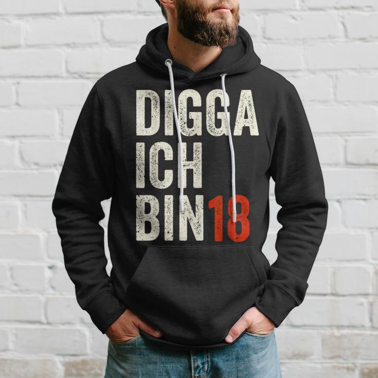 Digga Ich Bin 18 Jahre 18Th Birthday Boy Slogan Kapuzenpullover Geschenke für Ihn