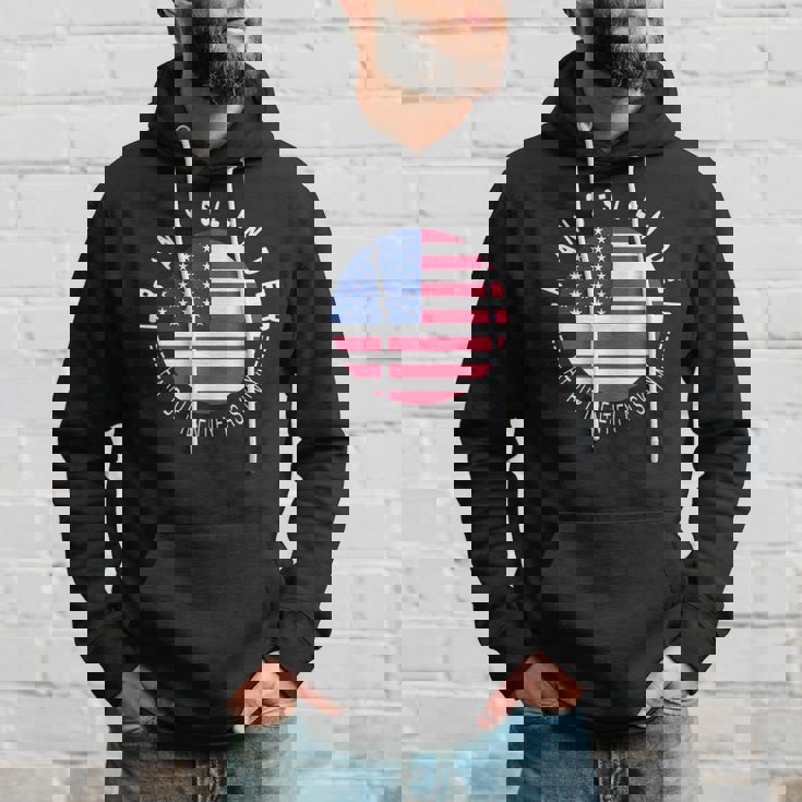 Divertente Identificare Come Trans Slender Papà Joke Us Flag Felpa con cappuccio Regalos para él