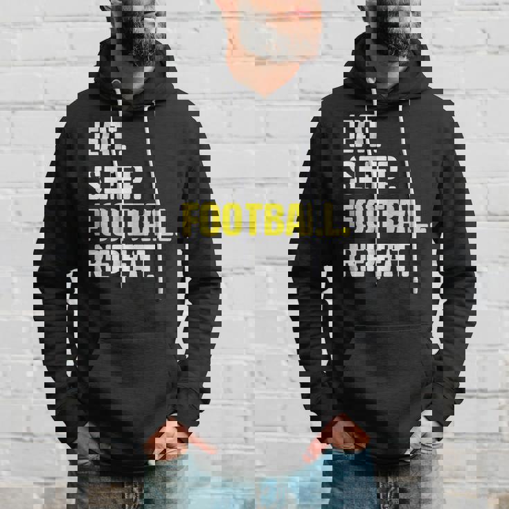 Divertido Eat Sleep Football Repeat Sudadera Regalos para él
