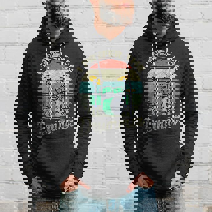 Divertido Rock Music Band Drum Player Retrointage Sudadera Regalos para él
