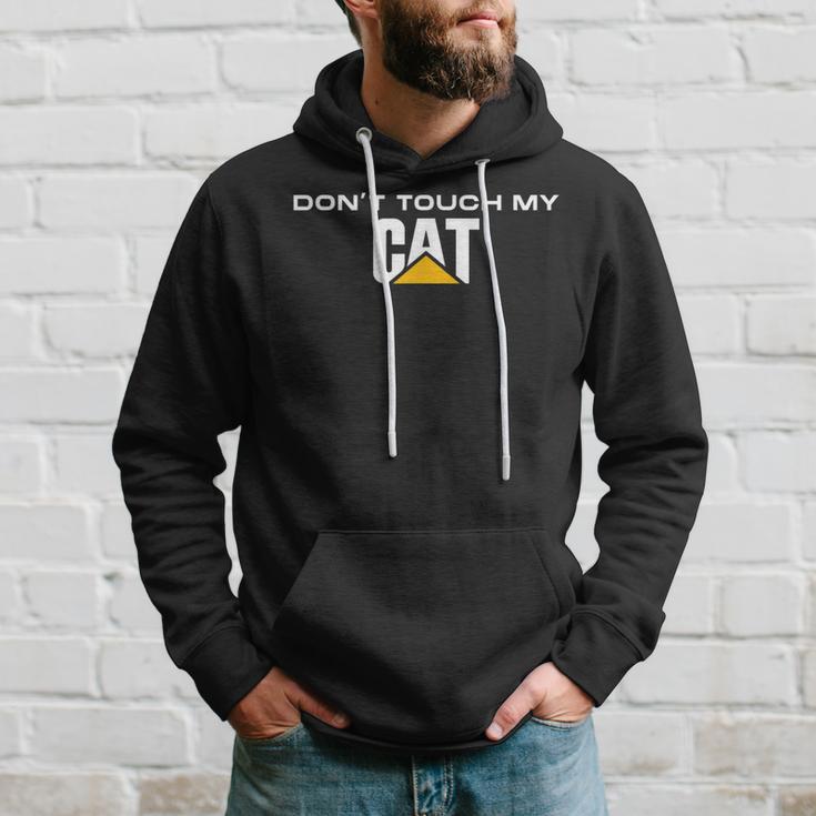 Dont Touch My Cat Machinist Driver Fan Digger Caterpillar Kapuzenpullover Geschenke für Ihn