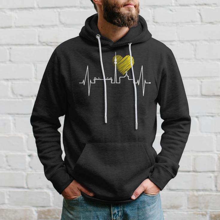 Dortmund Heartbeat Skyline Puls Ruhrpott Stadion Dortmunder Kapuzenpullover Geschenke für Ihn