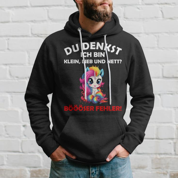 Du Denkst Ich Bin Klein Lieb Und Nett Cute Unicorn Kapuzenpullover Geschenke für Ihn