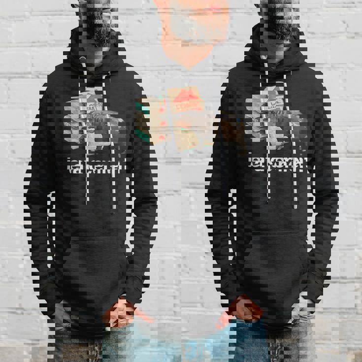 I Eat Cement Moo Deng Hippo Oddly Specific Dank Meme Hoodie Gifts for Him