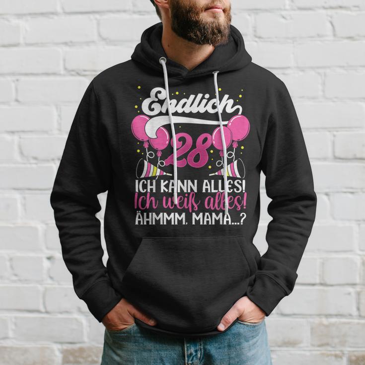 Endlich 28 Ich Kann Alles Ich Weiß Alles Ich Weiß Alles Birthday German Kapuzenpullover Geschenke für Ihn