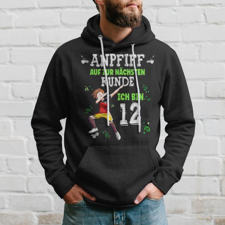 Football Dabbing Boy 12Th Birthday Ich Bin 12 Jahre Kapuzenpullover Geschenke für Ihn