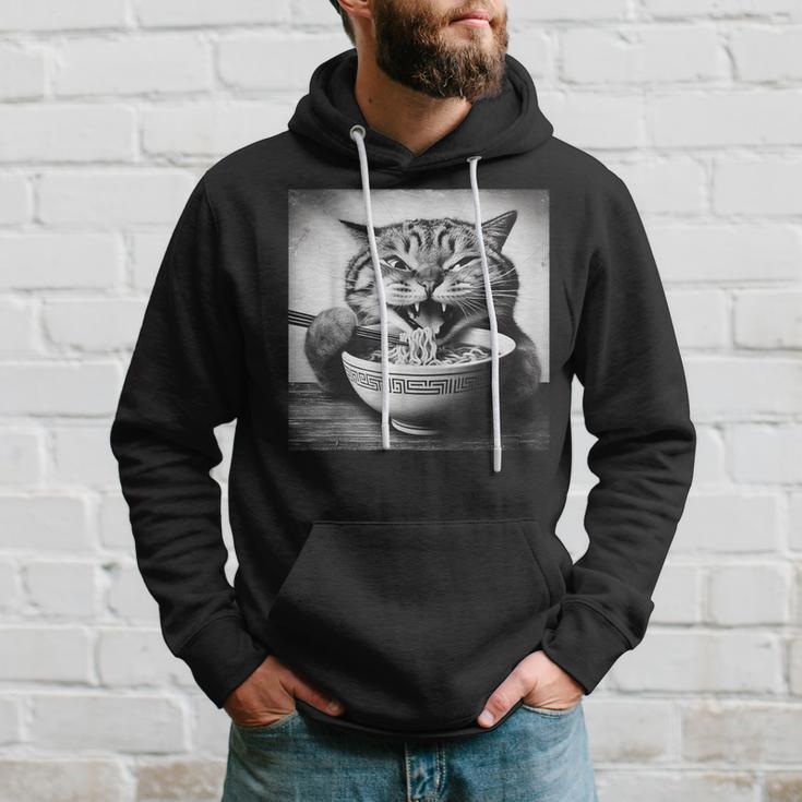 Cat Ramen Fiesta Kitten Anime Ramen Cat Enthusiast Kapuzenpullover Geschenke für Ihn