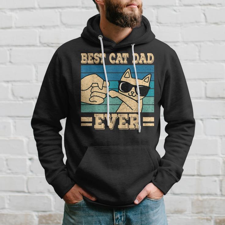 Cat Retro Best Cat Dad Ever Cat Lover Kapuzenpullover Geschenke für Ihn