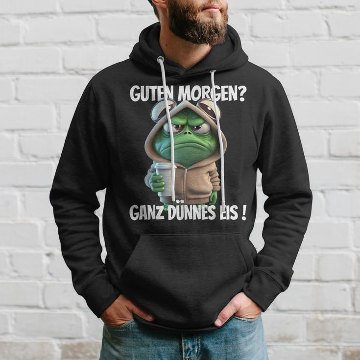 Guten Morgen Ganz Dünnes Eis Frog Motif Kapuzenpullover Geschenke für Ihn