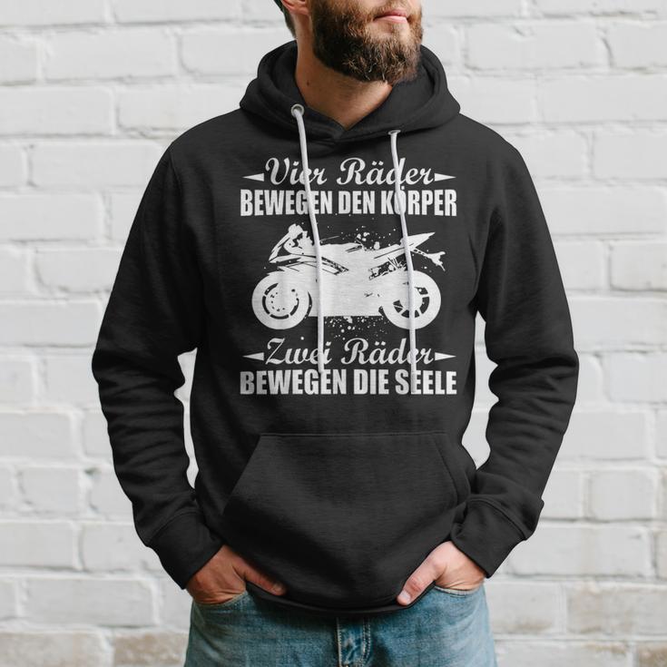 Motorcycle Biker Saying Zwei Räder Bewegen Die Seele Kapuzenpullover Geschenke für Ihn