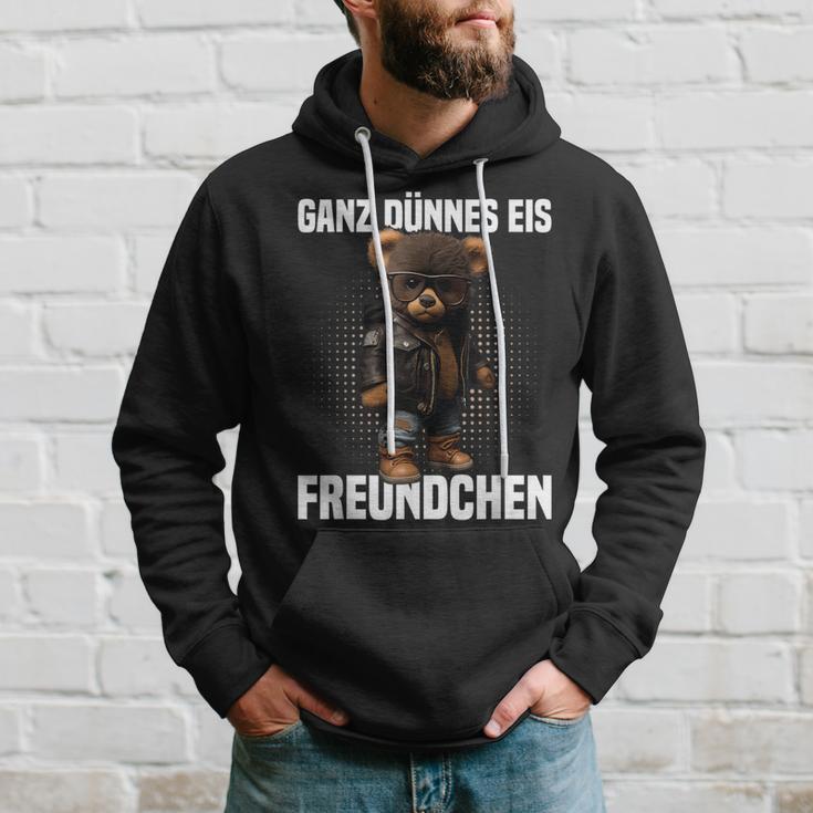 Ganz Dünnes Eis Freundchen Teddy Bear Annoyed Slogan Kapuzenpullover Geschenke für Ihn