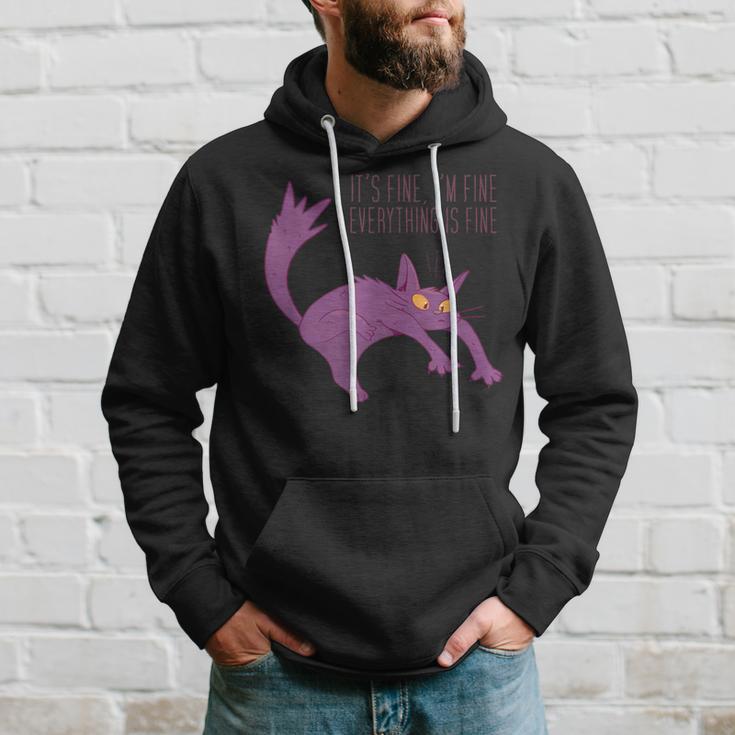 Gato Divertido Está Bien Estoy Bien Todo Está Bien Sudadera Regalos para él