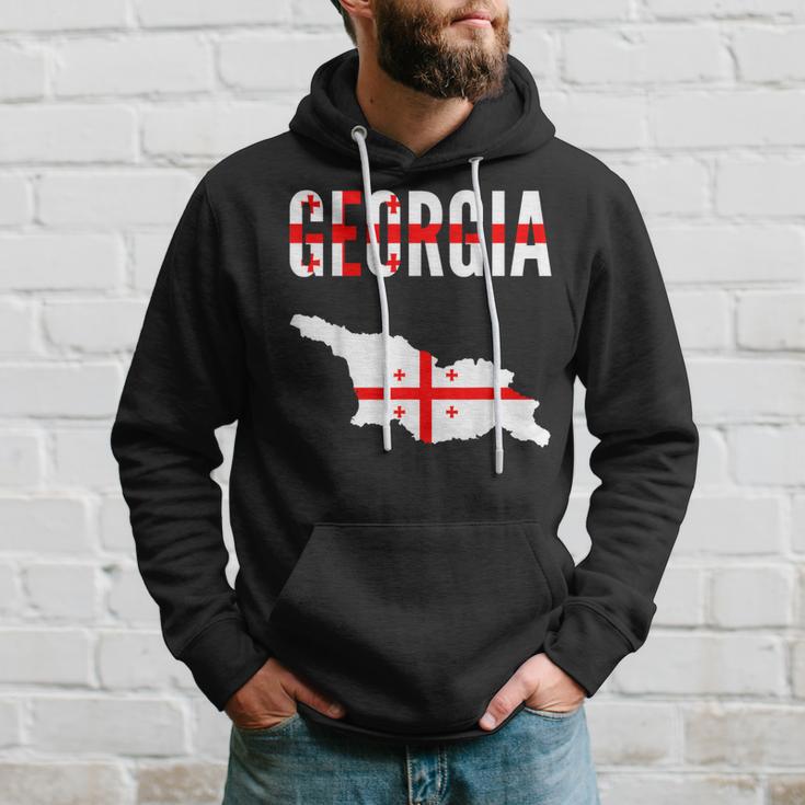 Georgian Georgian Map Flag Kapuzenpullover Geschenke für Ihn