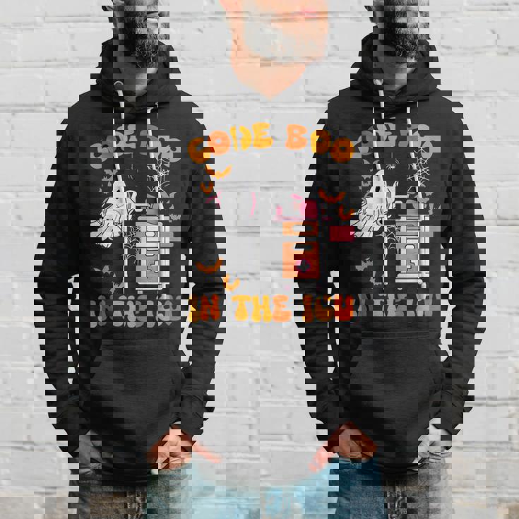 Ghost Code Boo In The Icu Nursing For Halloween Costume Hoodie Gifts for Him