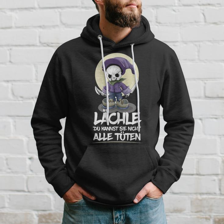 Grim Reaper Lächle Du Kannst Sie Nicht Alle Töten Skeleton Kapuzenpullover Geschenke für Ihn