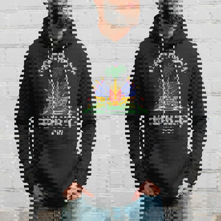 Haiti First Black Republic Since 1804 Haitian Flag Day Hoodie Gifts for Him