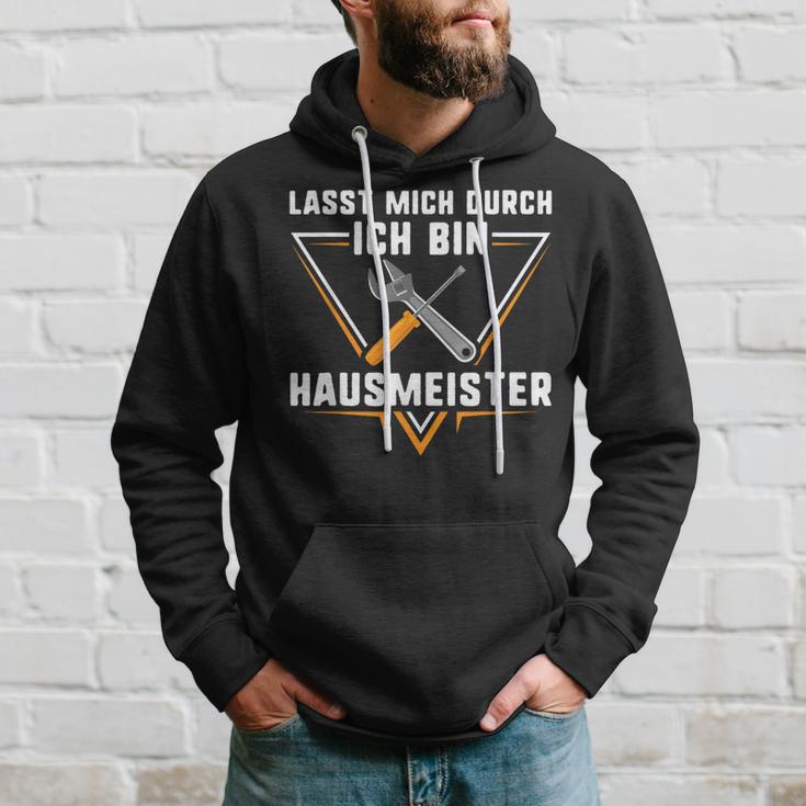 Hausmeister Lasst Mich Durch Ich Bin Hausmeister Kapuzenpullover Geschenke für Ihn