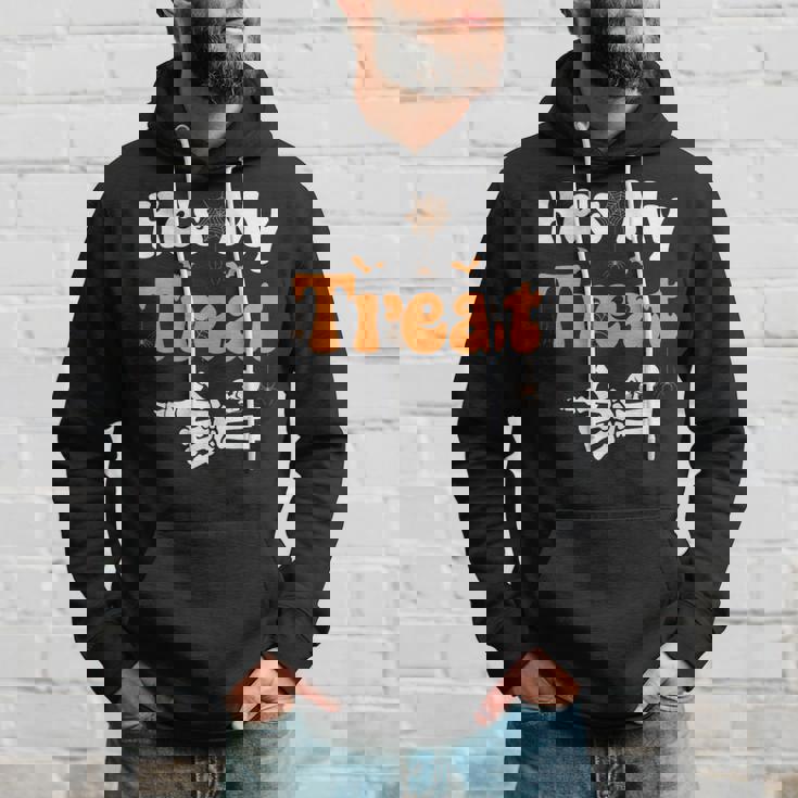 He's My Treat Skeleton Couples Matching Couple Halloween Hoodie Gifts for Him