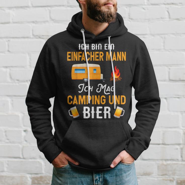 Ich Bin Ein Einfach Mann Ich Mag Camping Und Bier Kapuzenpullover Geschenke für Ihn