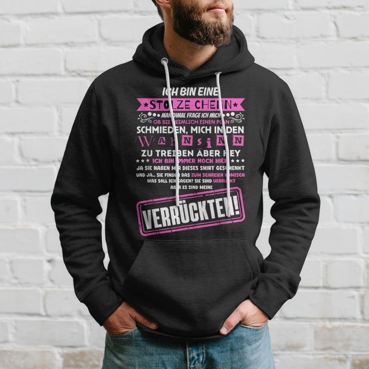 Ich Bin Eine Stolze Chefinon Einer Truppeerrückter Kapuzenpullover Geschenke für Ihn