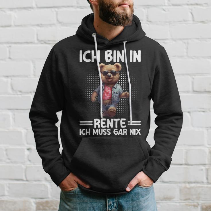 Ich Bin In Rente Ich Muss Gar Nix Rentner Teddy Bear Kapuzenpullover Geschenke für Ihn