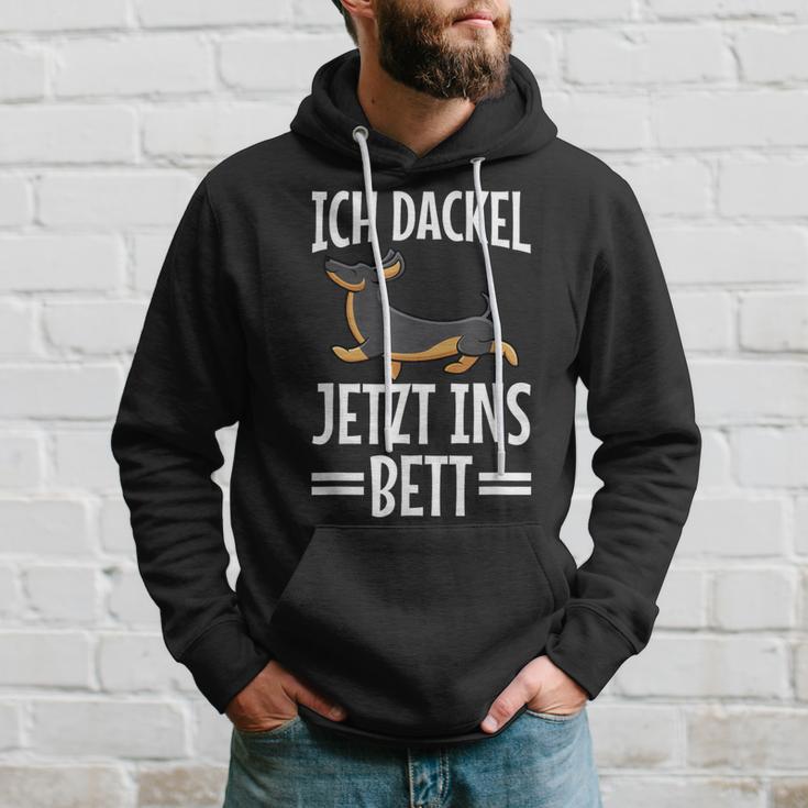 Ich Dachshund Jetzt Ins Bett Hund Müde Schlaf Sleep Kapuzenpullover Geschenke für Ihn