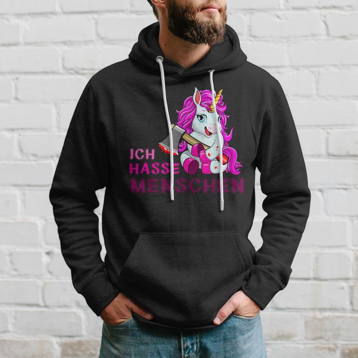 Ich Hasse Menschen Einhorn Fun Kapuzenpullover Geschenke für Ihn