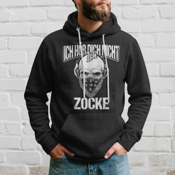 With 'Ich Hör Dich Nicht Ich Zocke Skull Kapuzenpullover Geschenke für Ihn