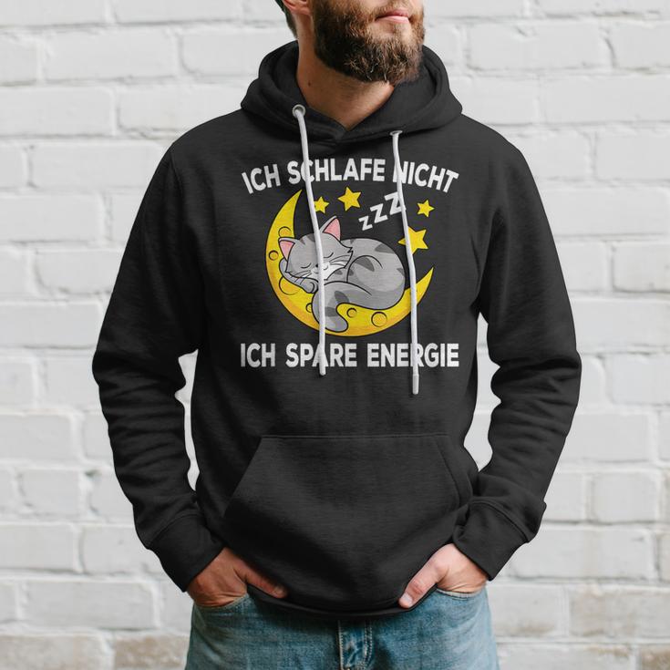 Ich Schlafe Nicht Ich Spare Energie Cat Nightdress Kapuzenpullover Geschenke für Ihn