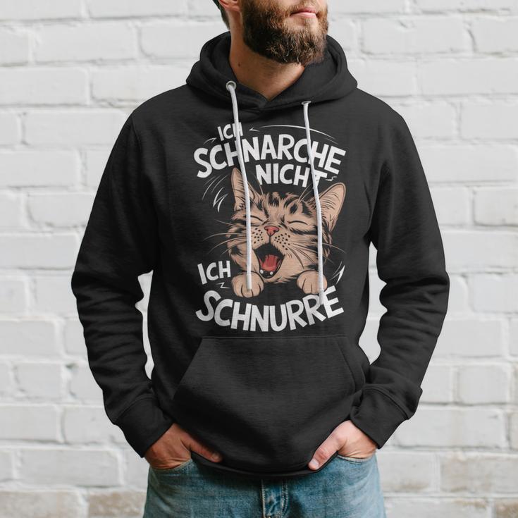 Ich Schnarche Nicht Ich Schnurre Katzen German Kapuzenpullover Geschenke für Ihn