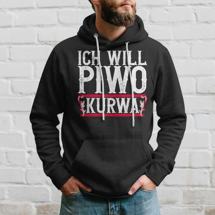 Ich Will Piwo Kurwa Original Pole Polska Poland Kapuzenpullover Geschenke für Ihn