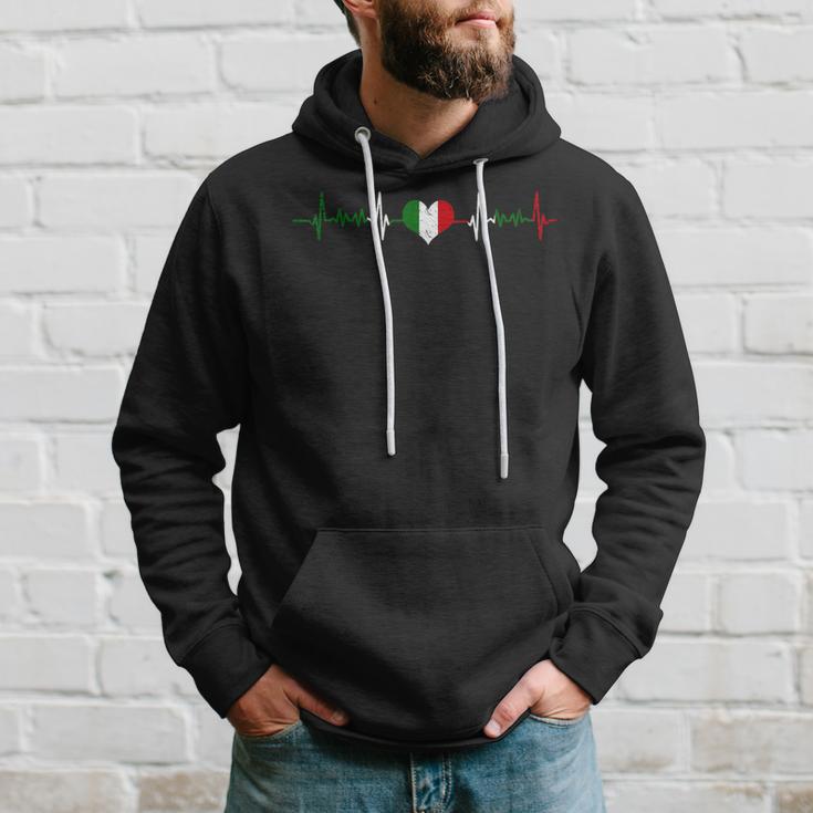 Italian Heart Rate Ecg Pulse Italiano Kapuzenpullover Geschenke für Ihn