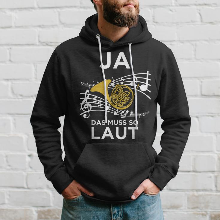 Ja Das Muss So Laut Hornisten Wald-Horn Blasmusik Kapuzenpullover Geschenke für Ihn