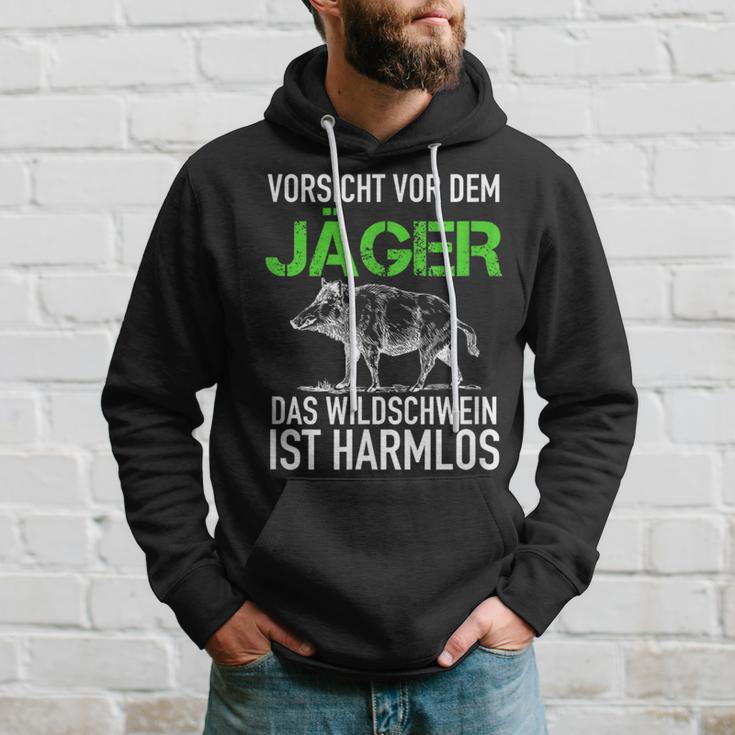 Jagd Jägerorsichtor Dem Jäger Wild Boar Is Harmlos Kapuzenpullover Geschenke für Ihn