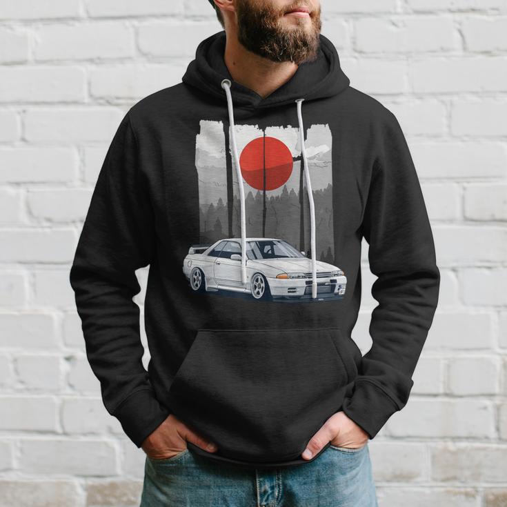 Jdm Skyline R32 Autotuning Japan Rising Sun Drift Kapuzenpullover Geschenke für Ihn