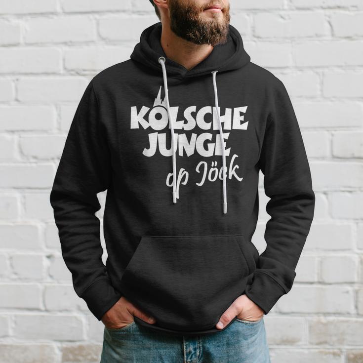 Kölsche Junge Op Jöck Kölner Unterwegs Cologne Kapuzenpullover Geschenke für Ihn