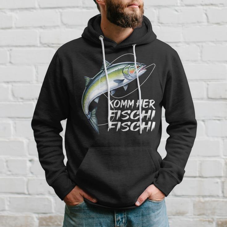 Komm Her Fischi Fischi Slogan Fishing Kapuzenpullover Geschenke für Ihn