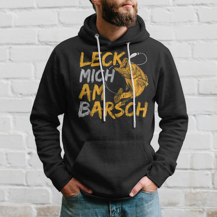 Leck Mich Doch Am Barsch Fischer Angler Sayings Father's Day Kapuzenpullover Geschenke für Ihn