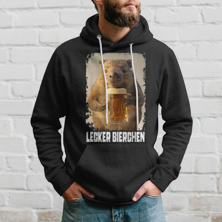 Lecker Bierchen Wombat Kapuzenpullover Geschenke für Ihn