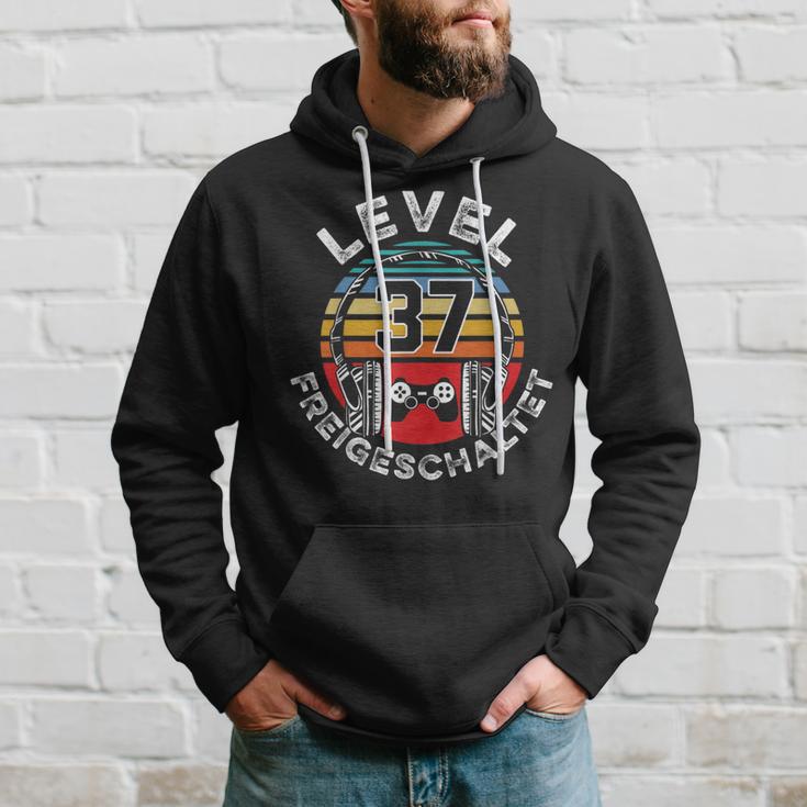 Level 37 Jahre Geburtstags Männer Gamer 37 Geburtstag Kapuzenpullover Geschenke für Ihn