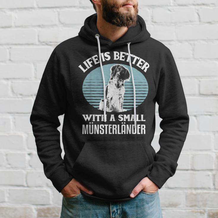 Life Is Better With A Small Münsterländer Dog Holder Kapuzenpullover Geschenke für Ihn