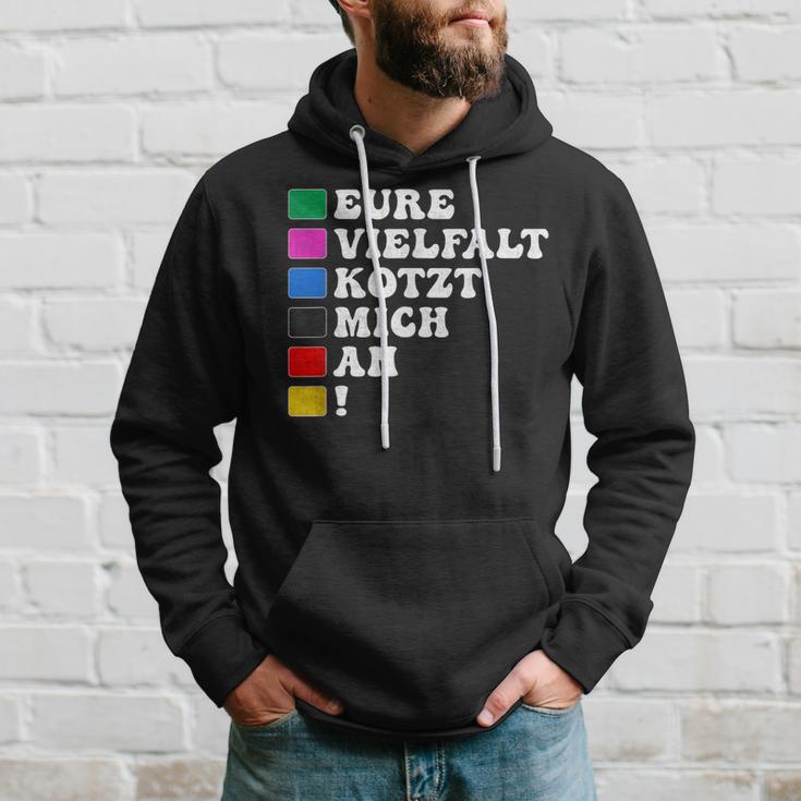 Lustiges Eureielfalt Kotzt Mich An Kapuzenpullover Geschenke für Ihn