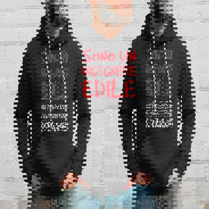 Maglia Ingegnere Edile Regalo Laurea Ingegneria Divertente Felpa con cappuccio Regalos para él