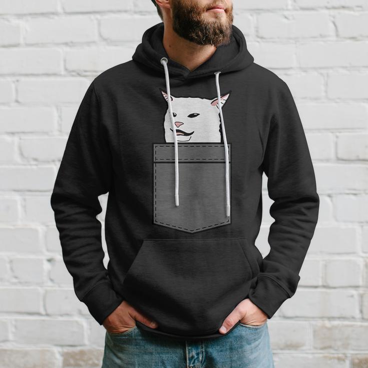 Meme Cat In Bag Kapuzenpullover Geschenke für Ihn